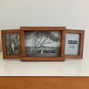 Wood Triple Photo Frame